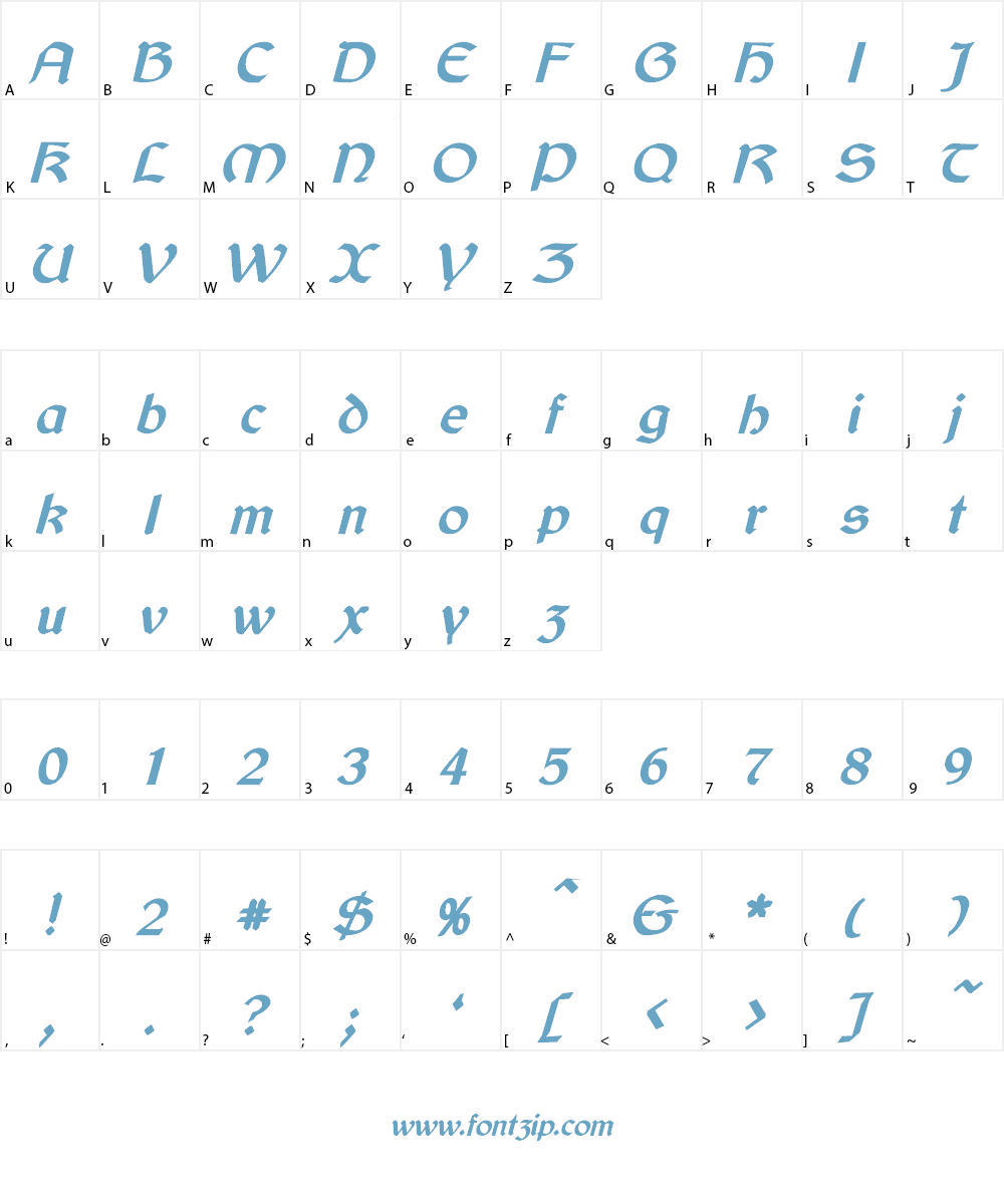 Cyrodiil Font Character